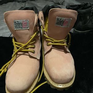 Safety girl, pink work boots, size 11 women’s